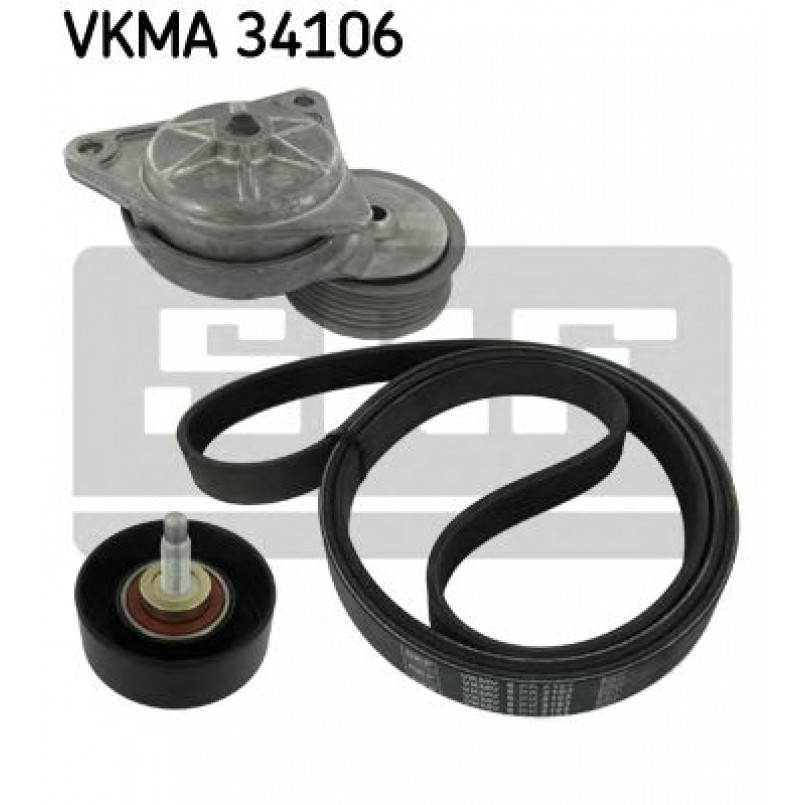 VKMA 34106 SKF Комплект доріжкового ремня (ролик, ремінь)